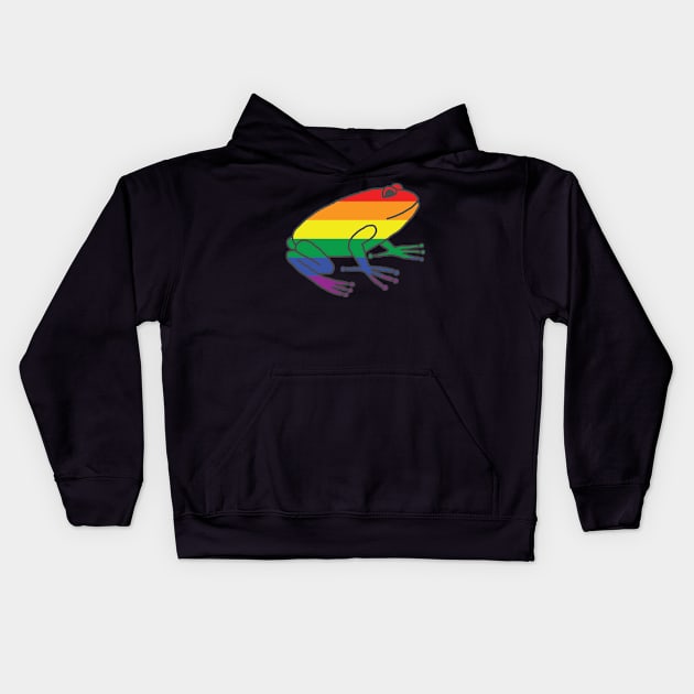 Frog Pride Kids Hoodie by ellenhenryart